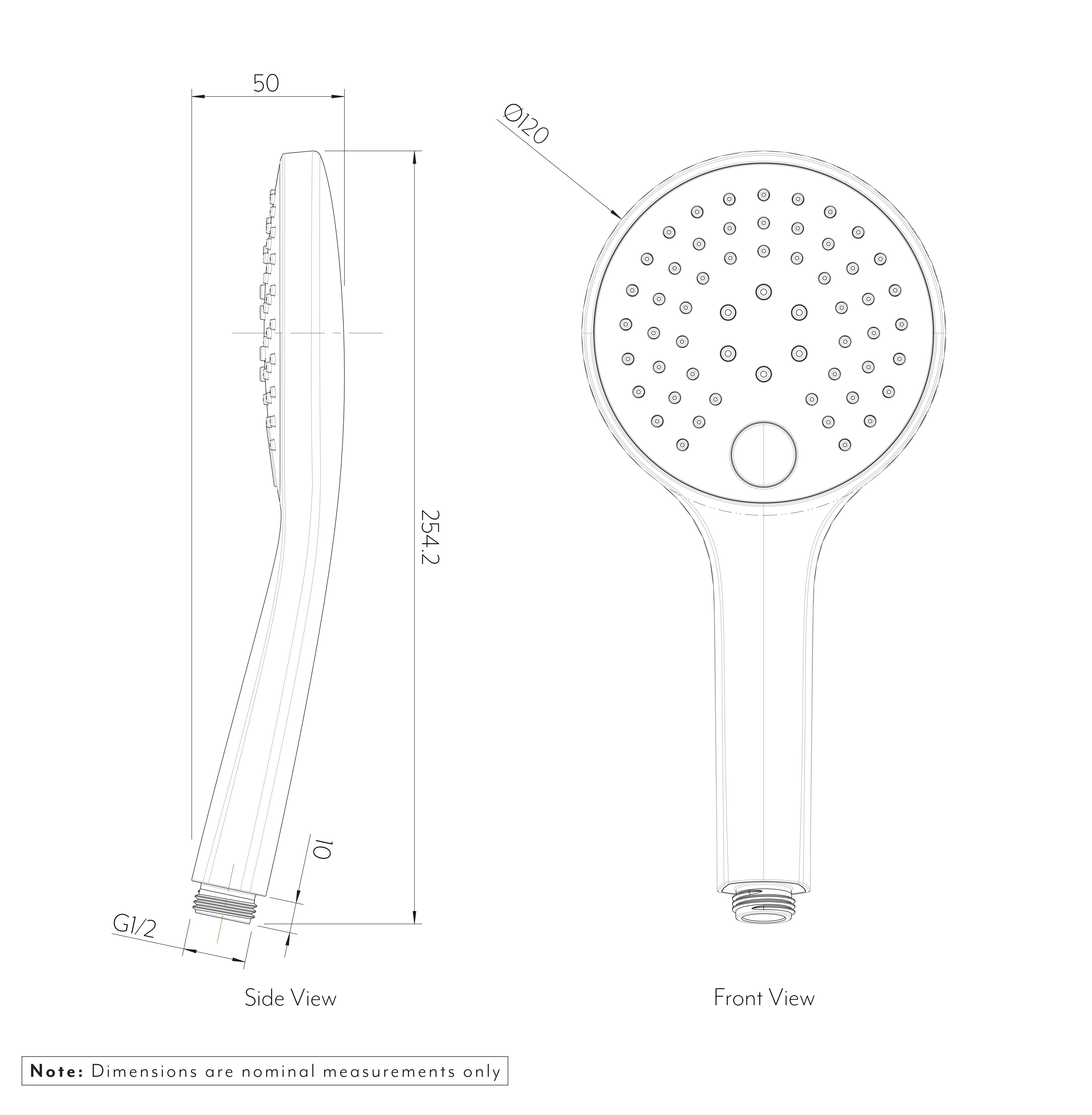 3-Function Round Hand Shower Spec-01
