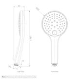 3-Function Round Hand Shower Spec-01