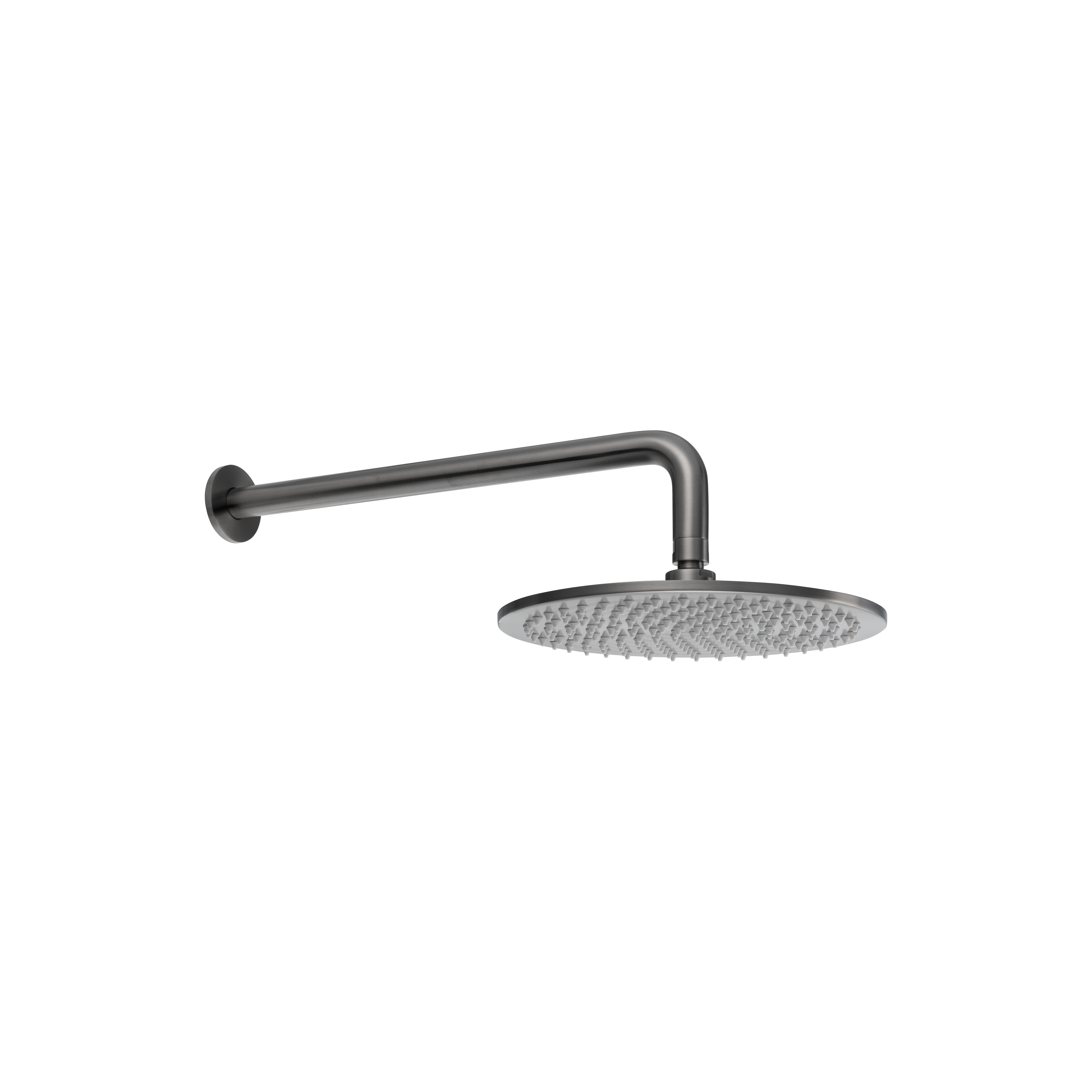Shower Arm 400mm & Head Set - Brushed Gunmetal