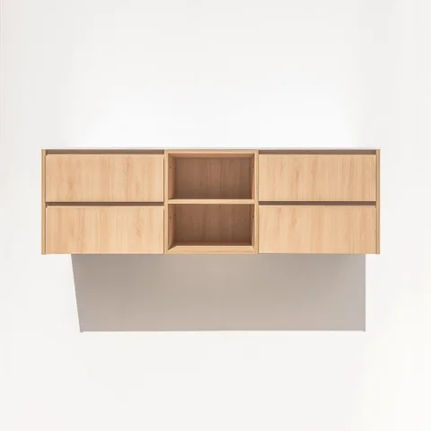 Addison 4-Drawer with Shelves 1614mm - Pure Oak