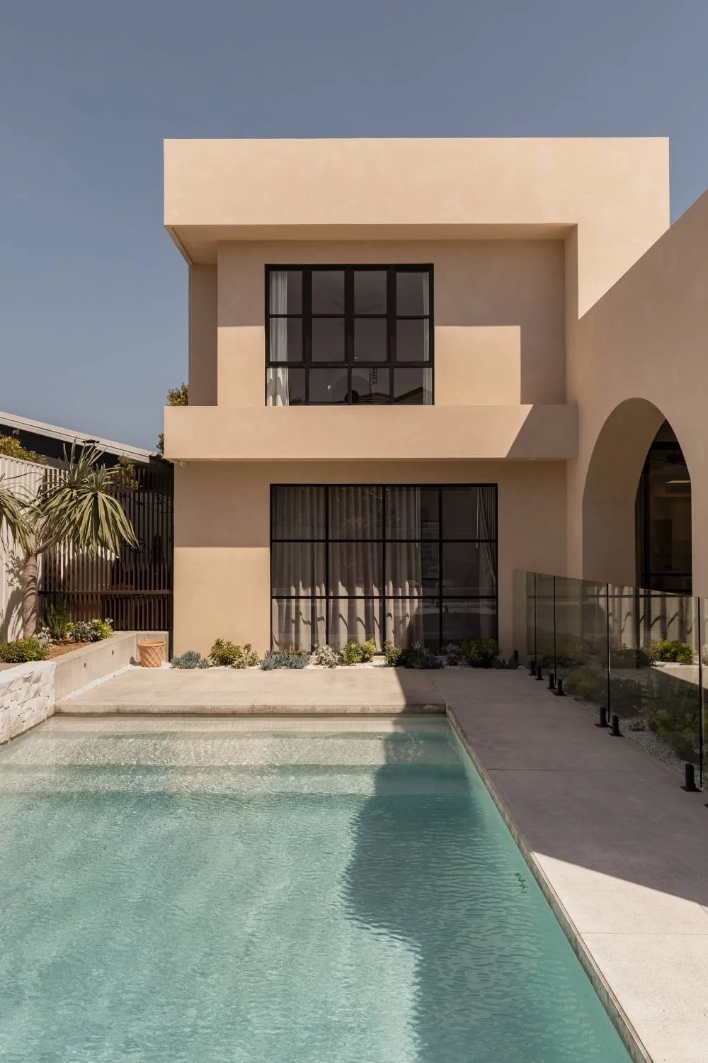 Casa Franc Modern Medeterranian Home Organic Pool Exterior