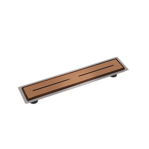 Pixi Tile Insert Shower Channel Waste - 800mm - Brushed Copper
