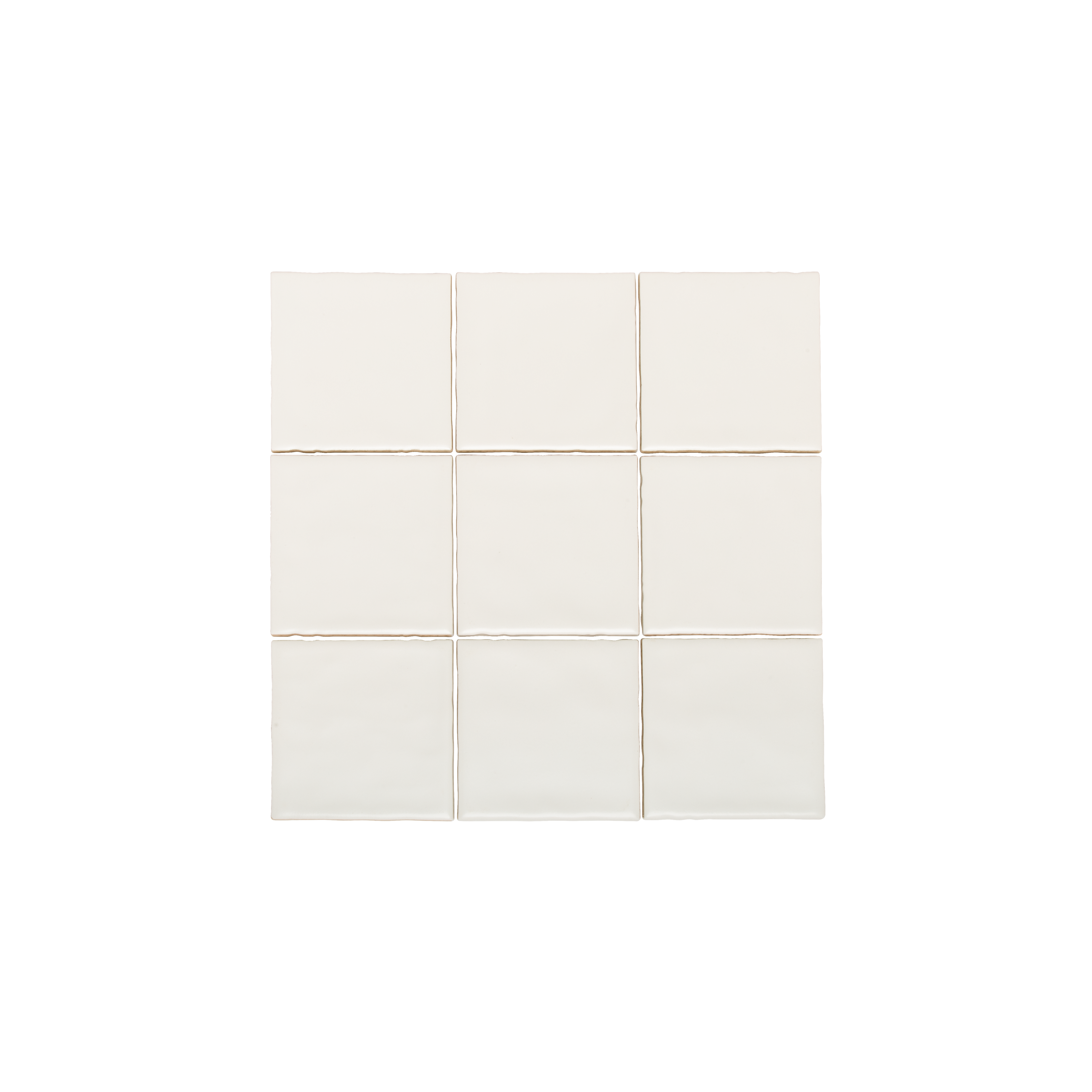 Tropea Natural Edge Square Tile - Matte White