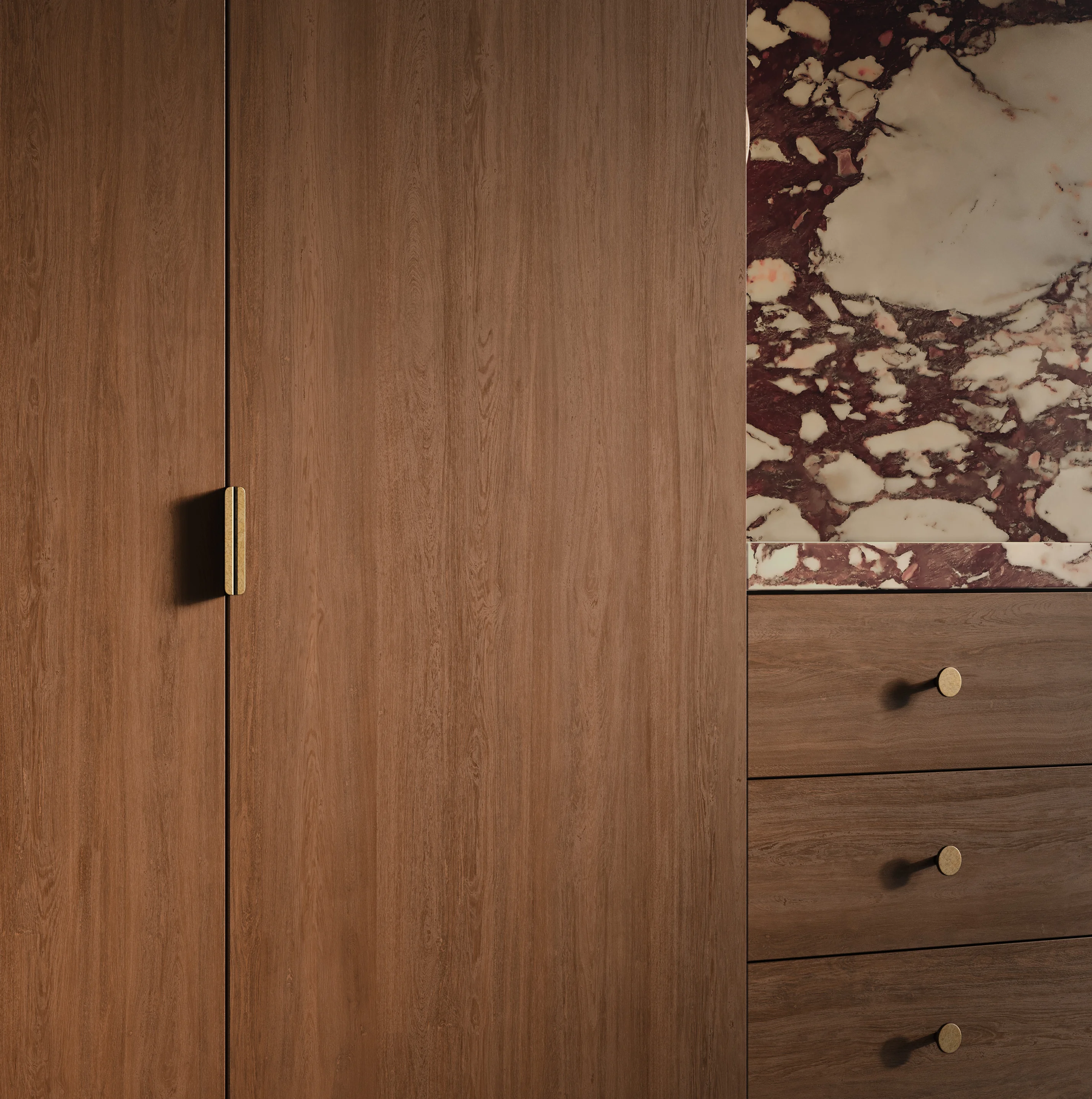 Close%20Up-View%20E Rappana%20100mm Elsa%20Cabinet%20Knob Aurum