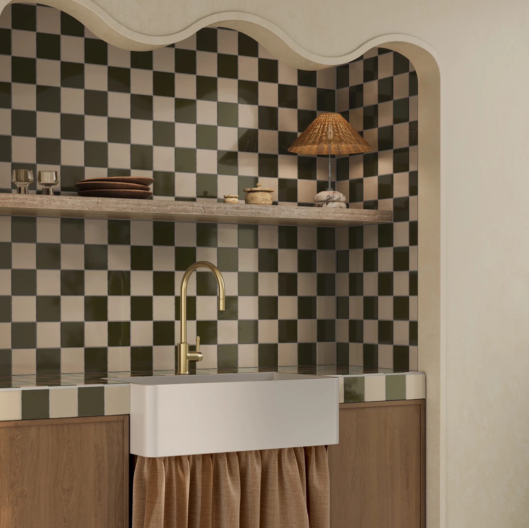 Tiles Checker FullShot-Forest%20Green-Bone