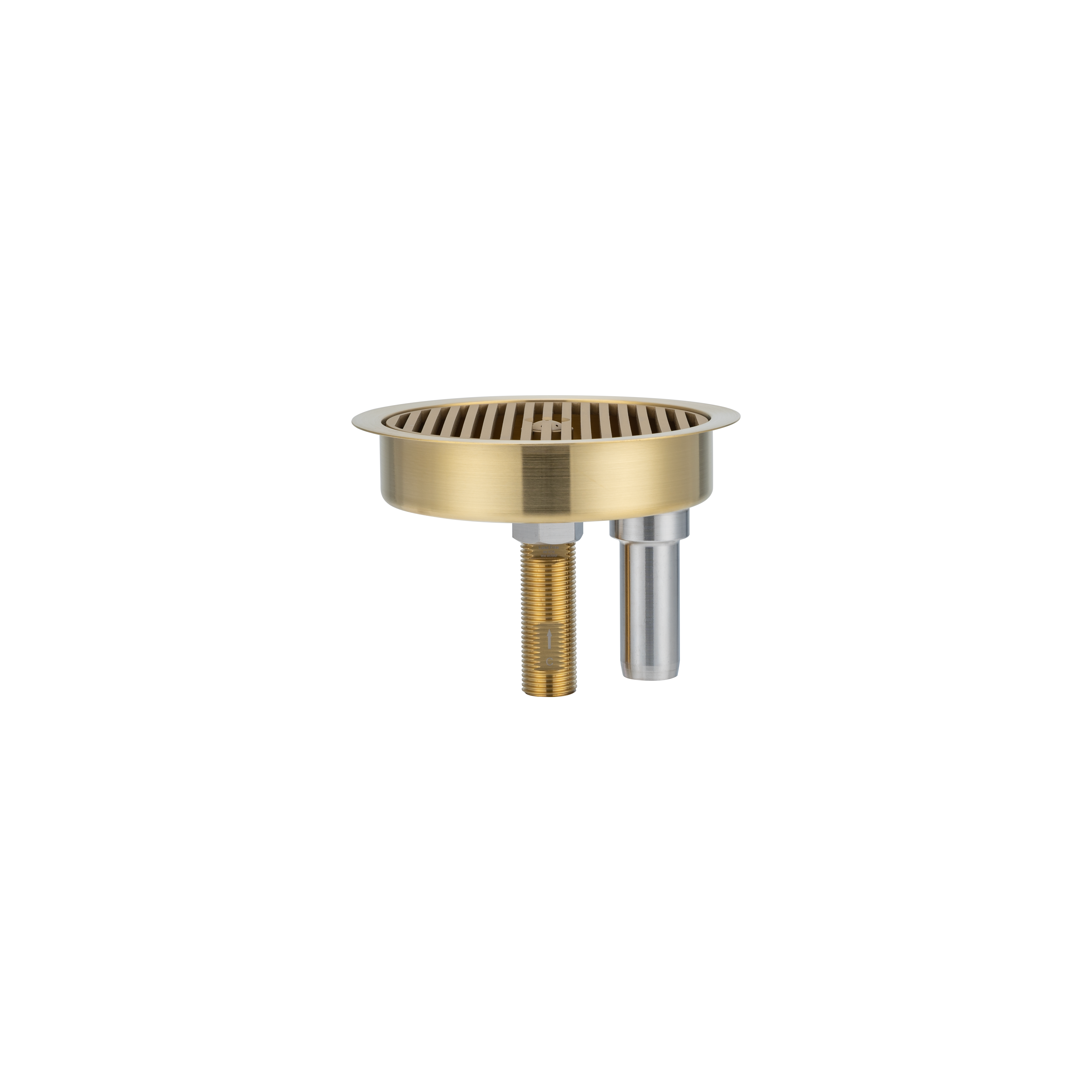 17377---Glass-Cleaner-with-Drain Front Brushed-Brass