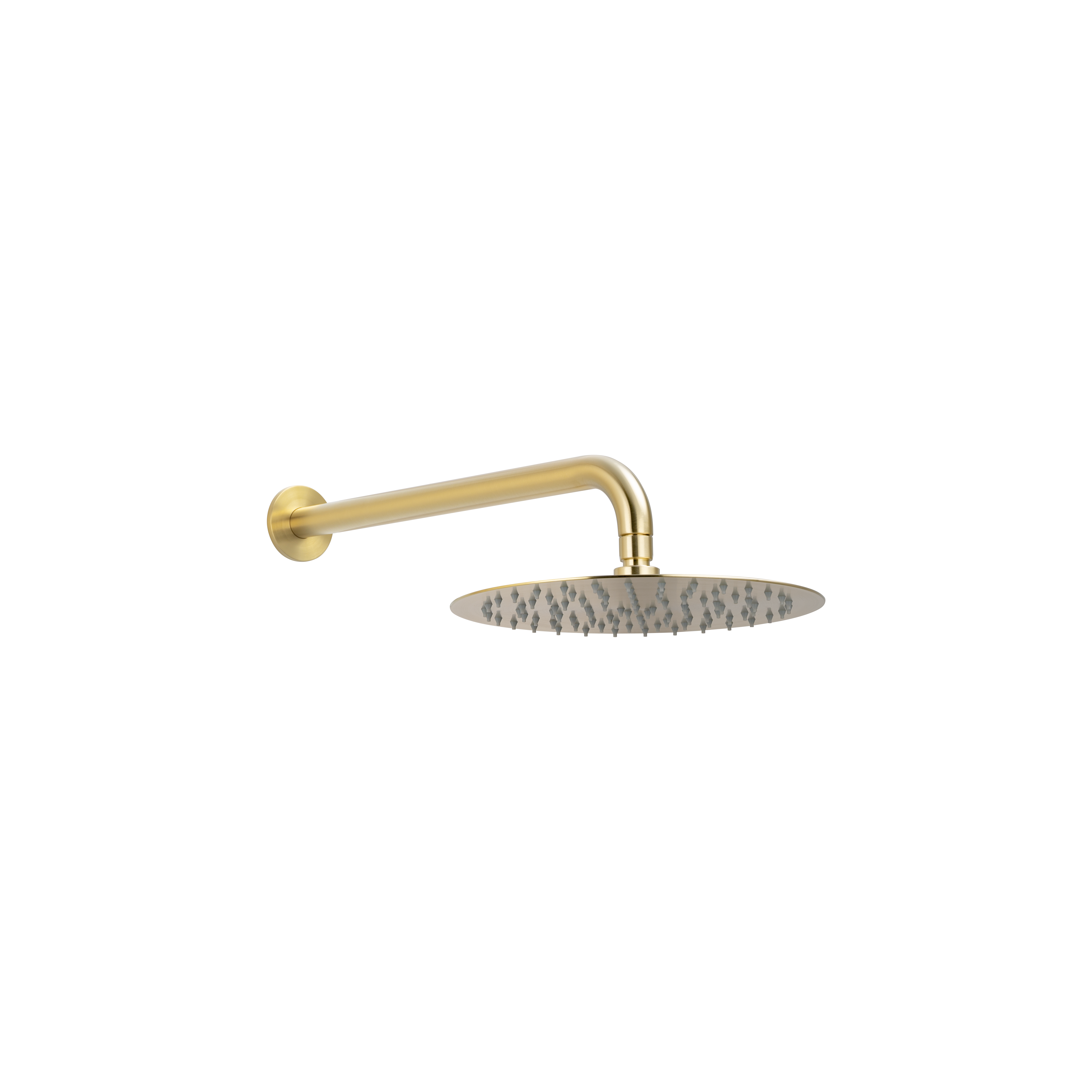 Sola Shower Arm & Head Set - Brushed Brass