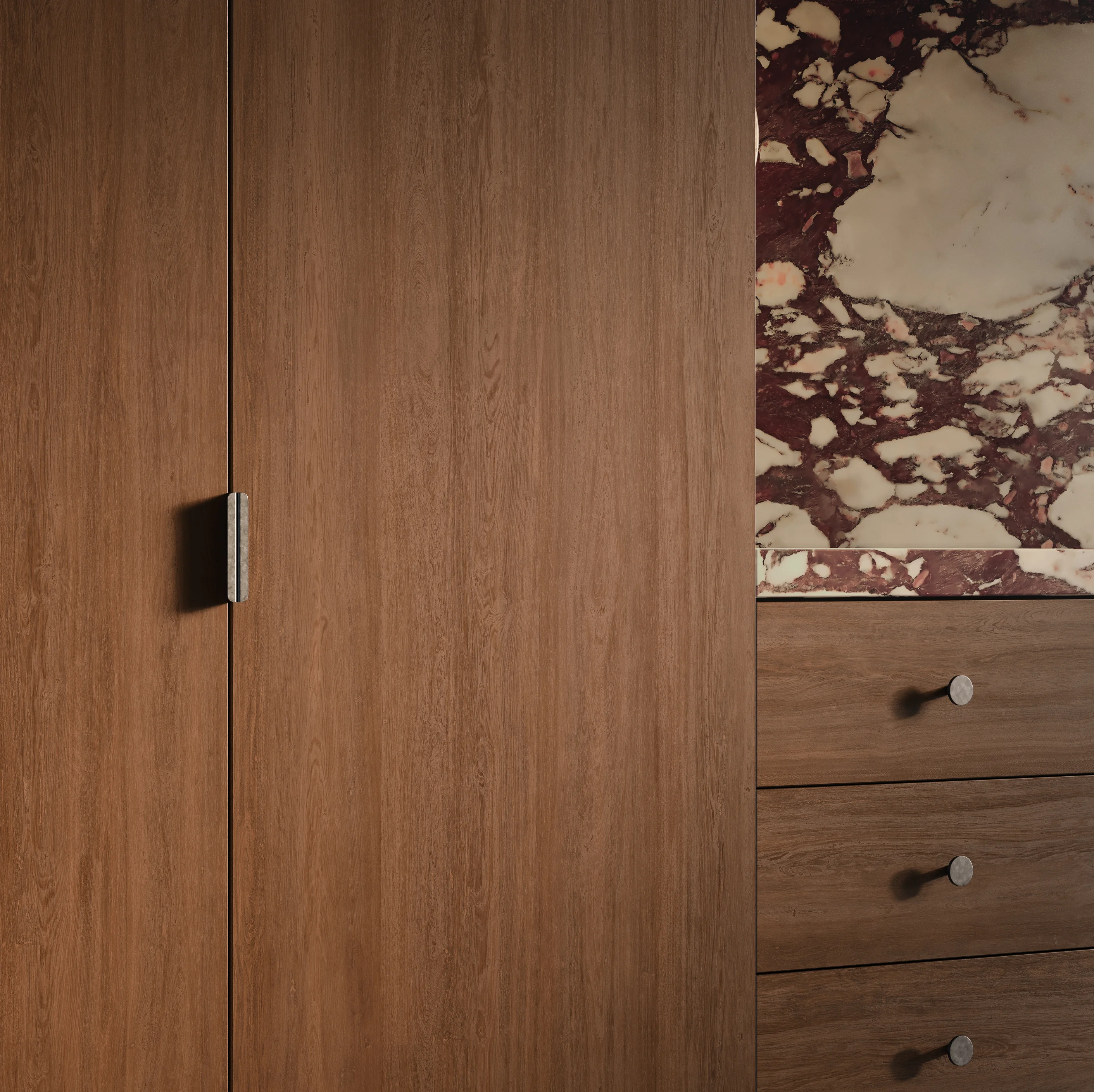 Close%20Up-View%20E Rappana%20100mm Elsa%20Cabinet%20Knob Steel