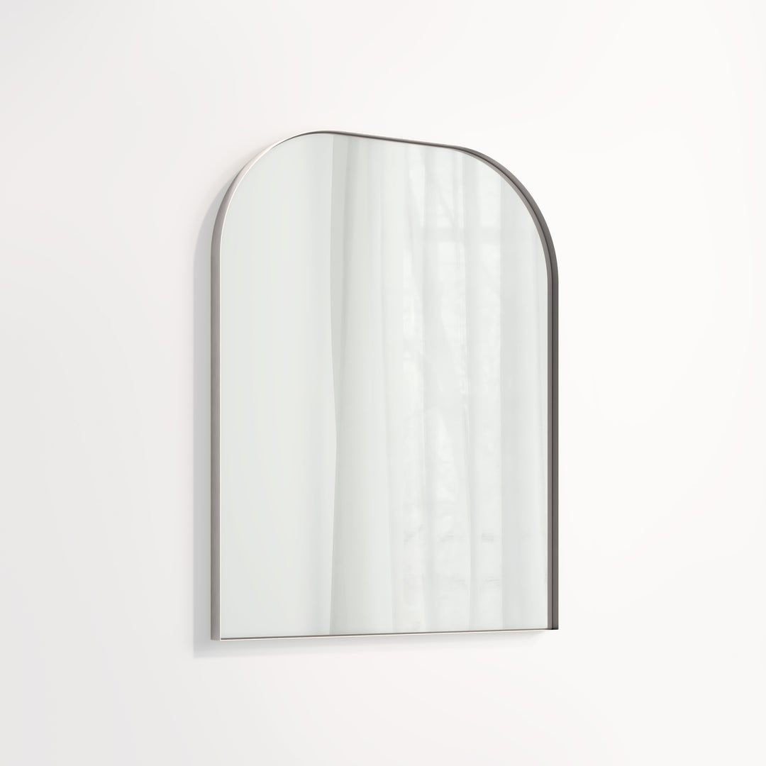 Arch Wall Mirror 600 x 750mm - Stainless Steel