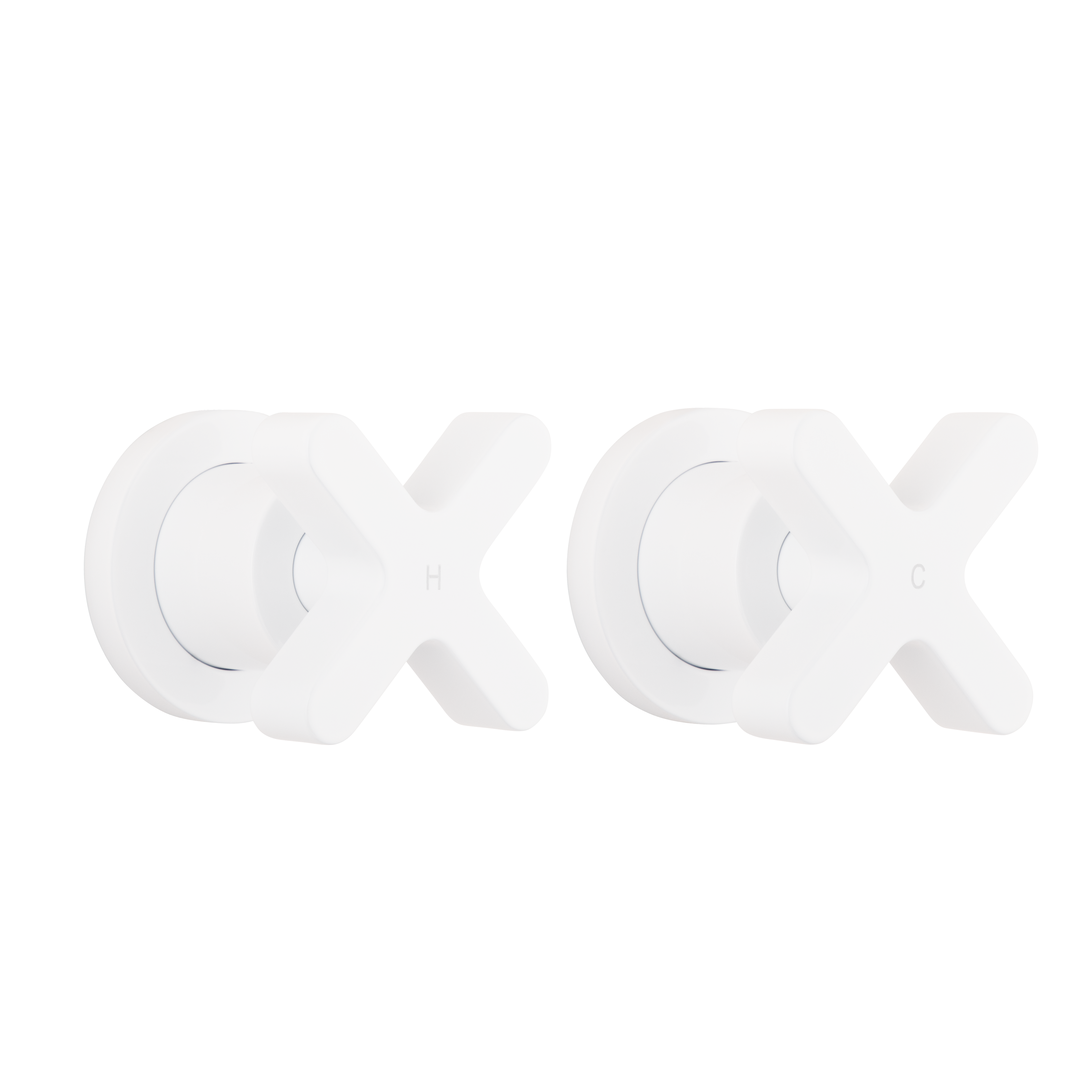 Cross Assembly Taps - White