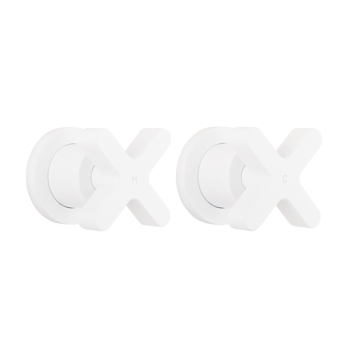 Cross Assembly Taps - White