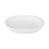 Atelis Oval Concrete Basin White Concretewaste