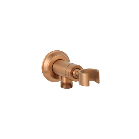 Kingsley Hand Shower Holder and BP - Brushed Copper