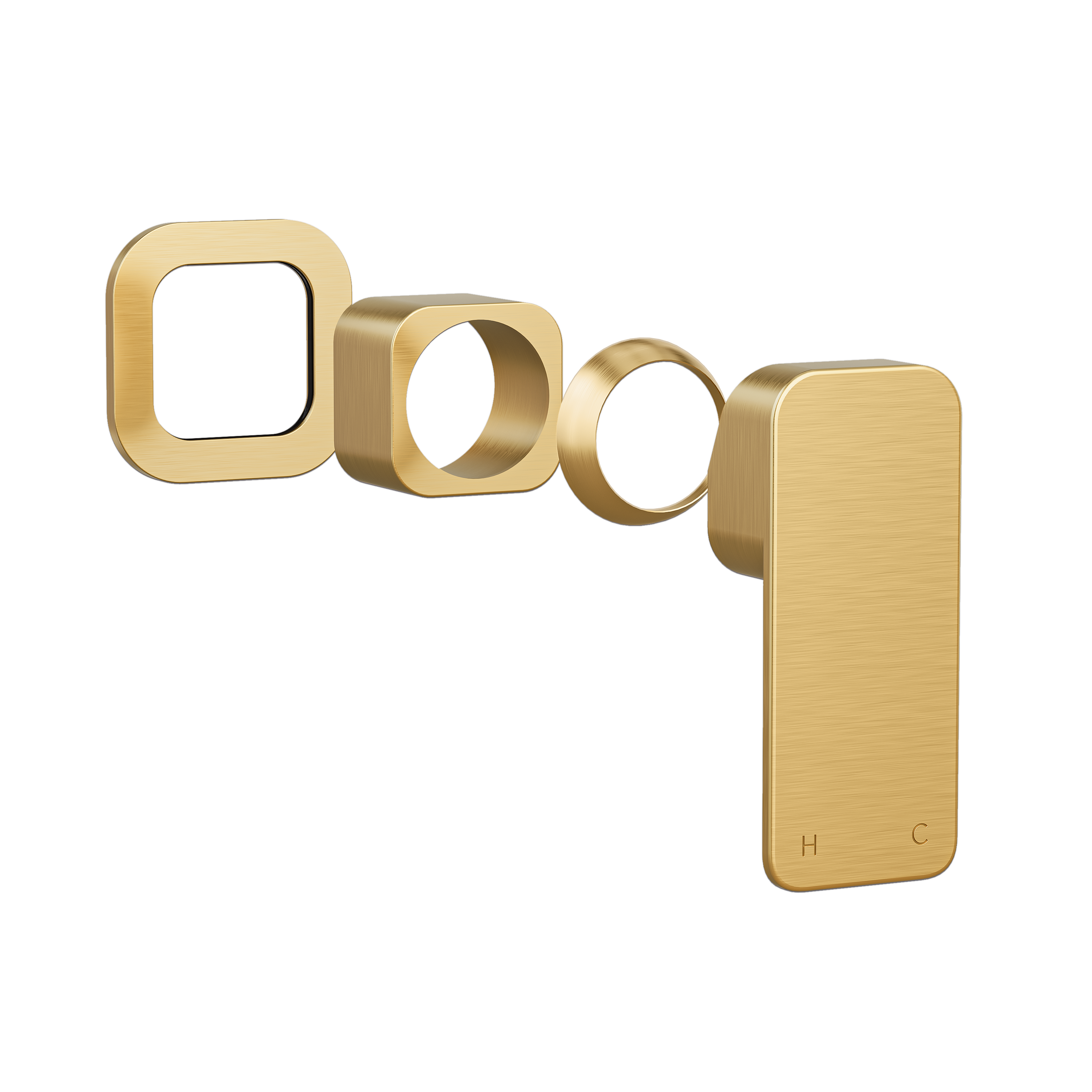 Nesso Minimal Handle Kit - Brushed Brass