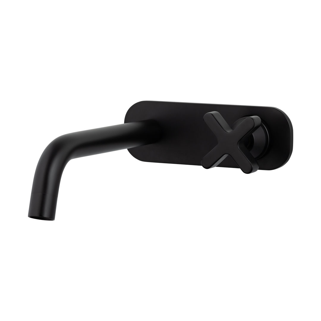 Cross Progressive Wall Mounted Set - Matte Black