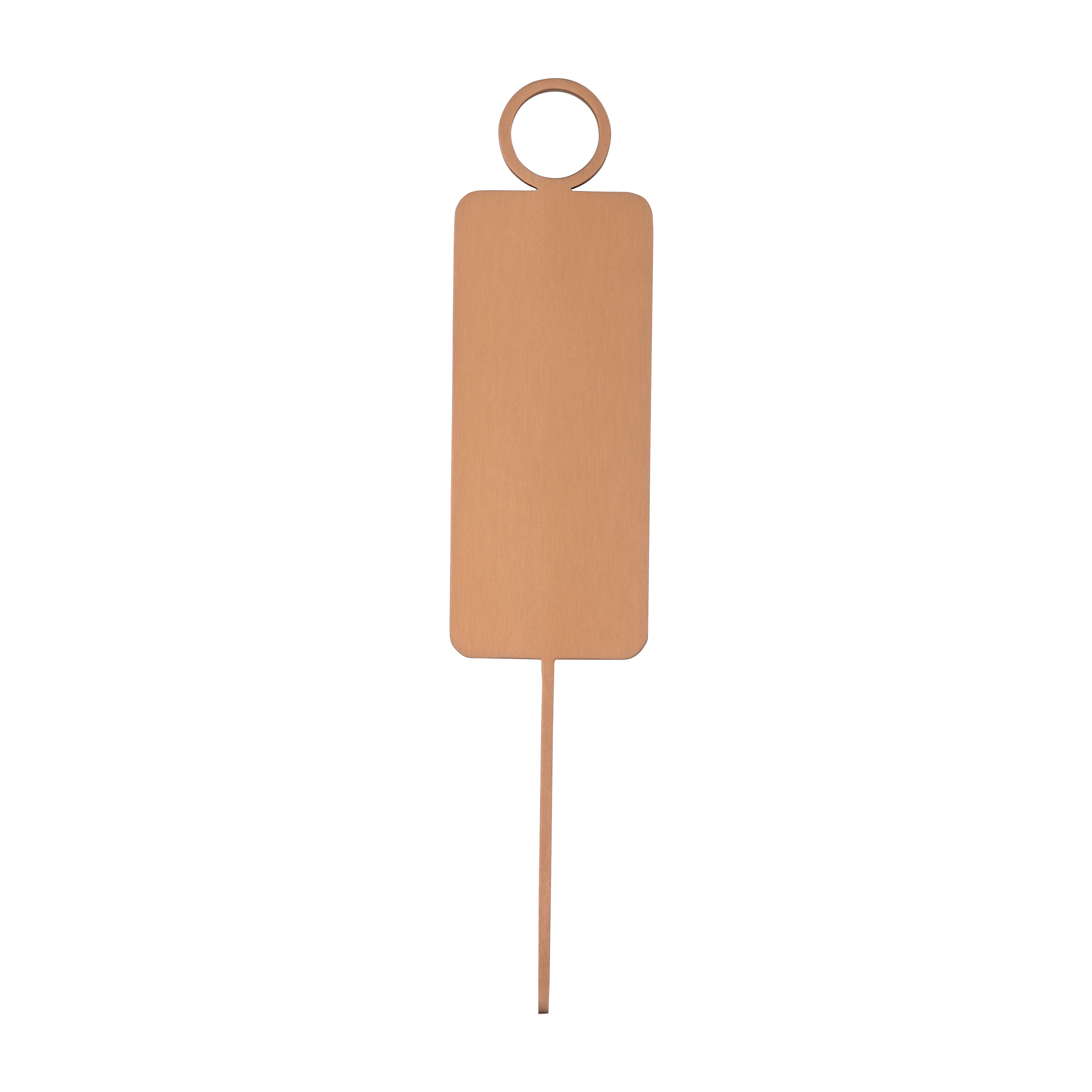 Male Restroom Sign - 140mm - Brushed Copper