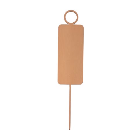 Male Restroom Sign - 140mm - Brushed Copper