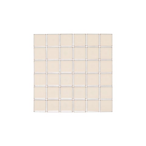 Yama Small Square Mosaic Tile - Latte