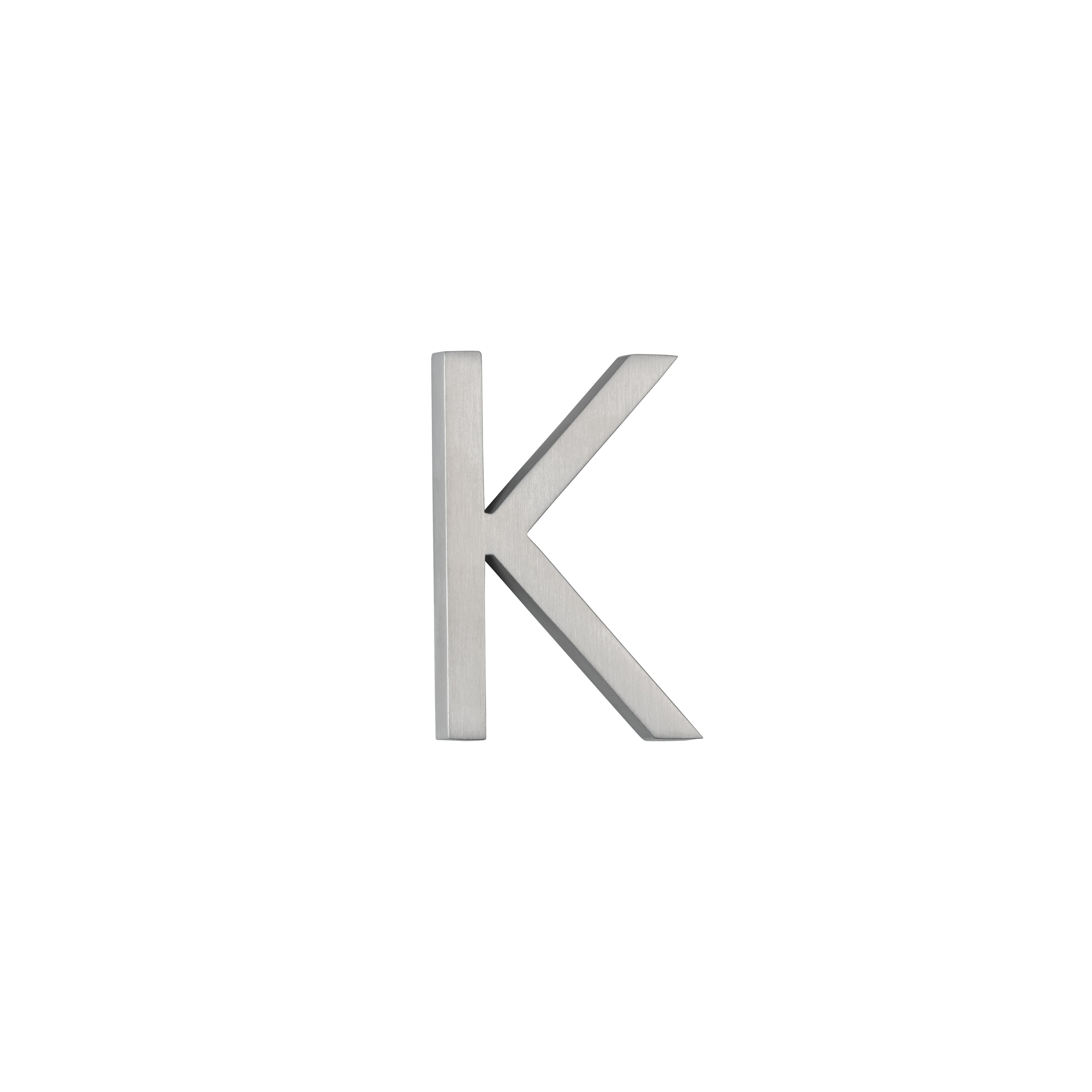 K Letter - 60mm - Stainless Steel