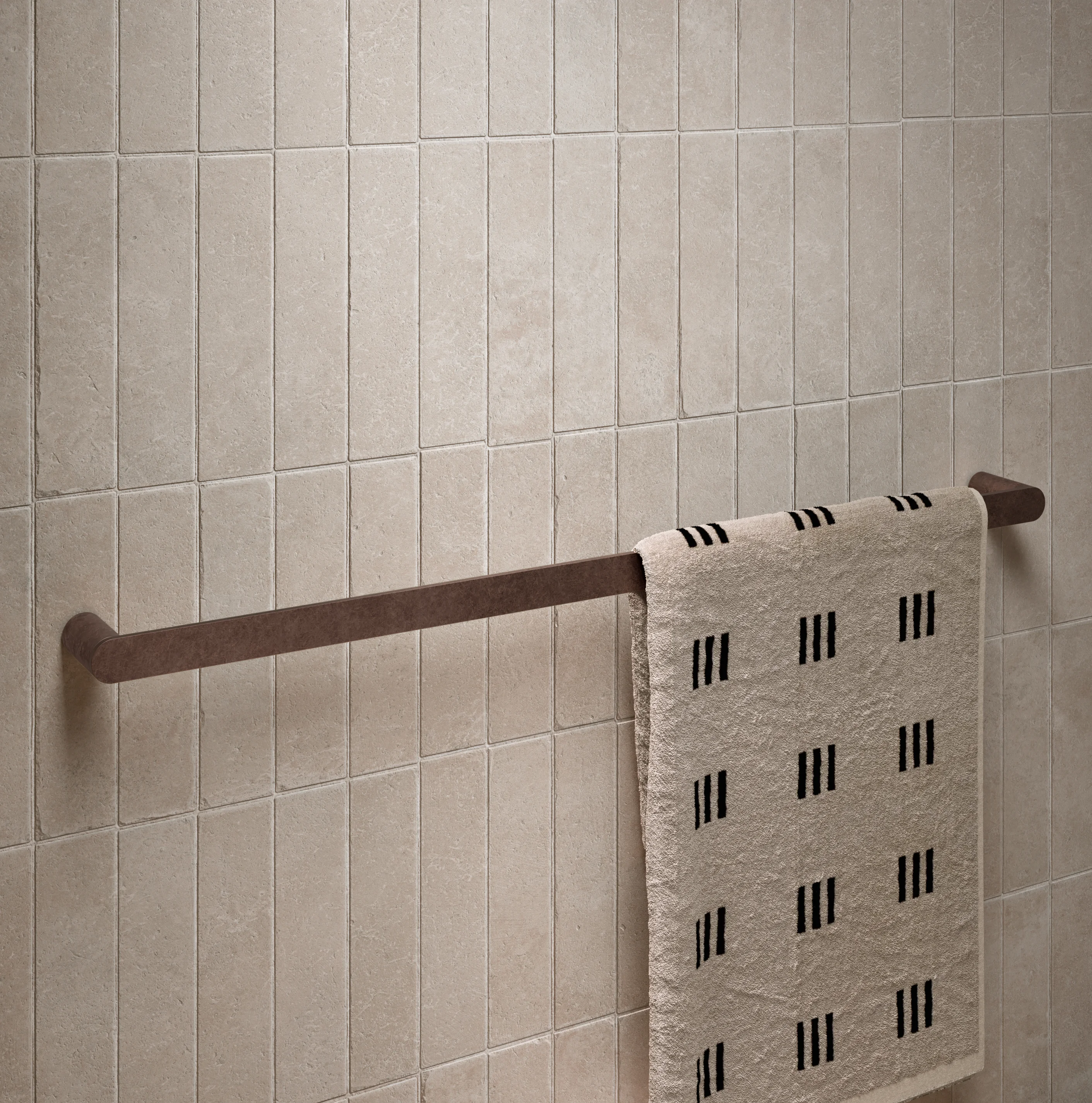 Sienna%20Sand%20Tiles Milani%20Towel%20Rail%20800mm-Bronze