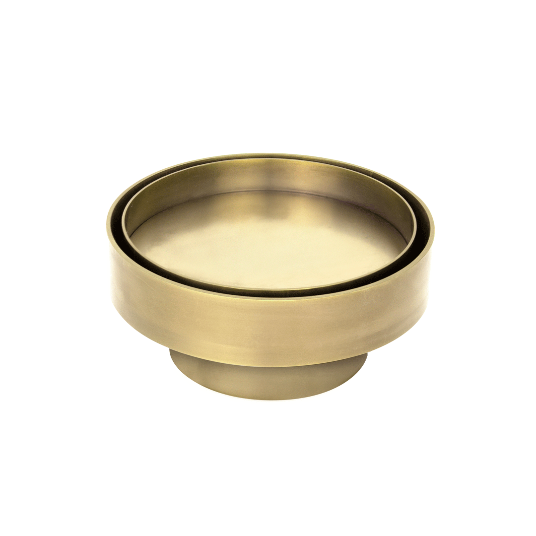Pixi Round Tile Insert Floor Waste - Brushed Brass