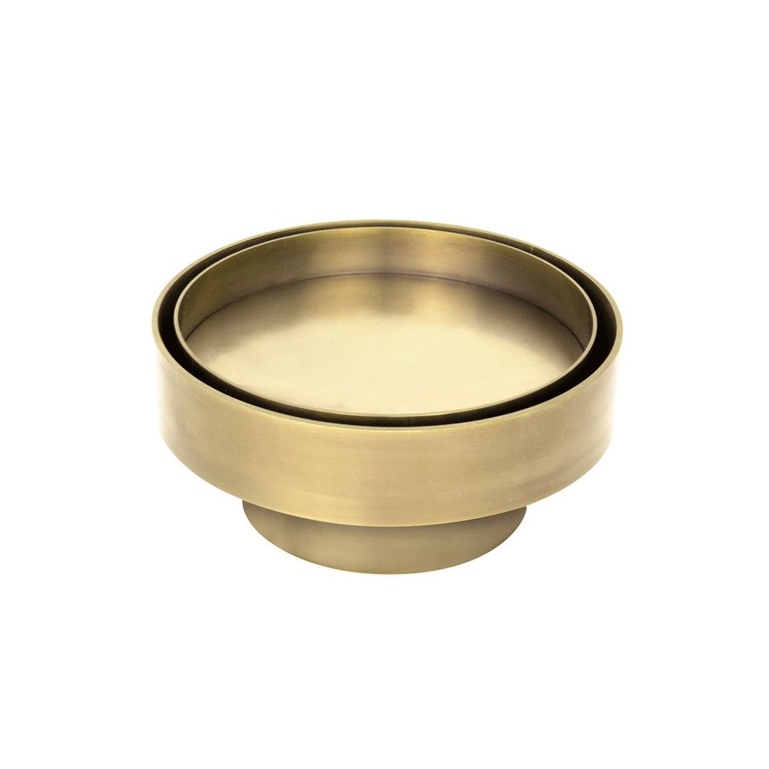 Pixi Round Tile Insert Floor Waste - Brushed Brass