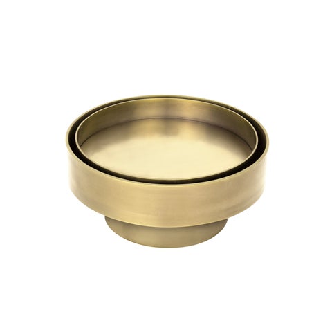 Pixi Round Tile Insert Floor Waste - Brushed Brass