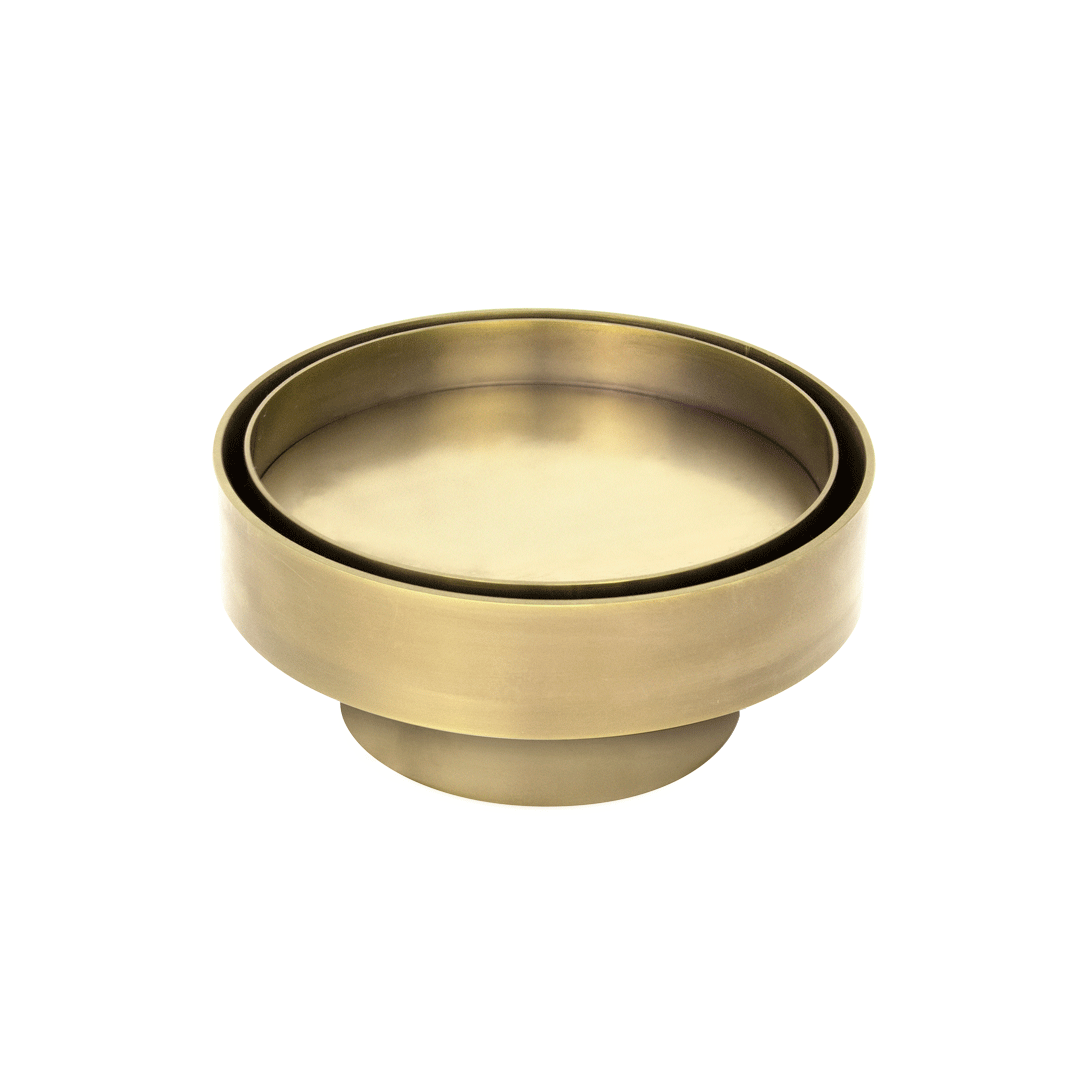 Pixi Round - Tile Insert Floor Waste - Brushed Brass - Feature