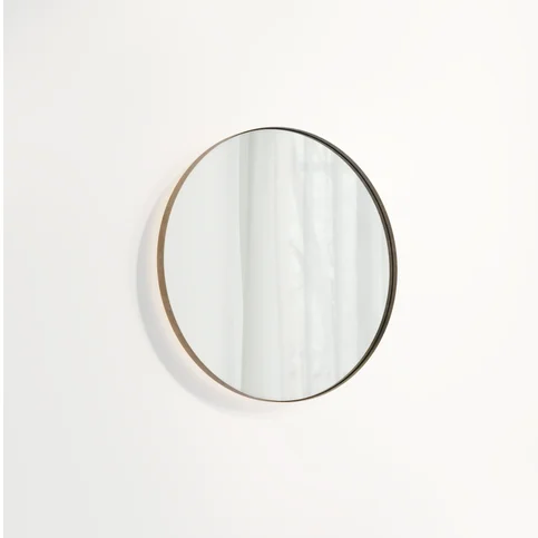 Round LED Mirror 600mm - Tumbled Aged Brass