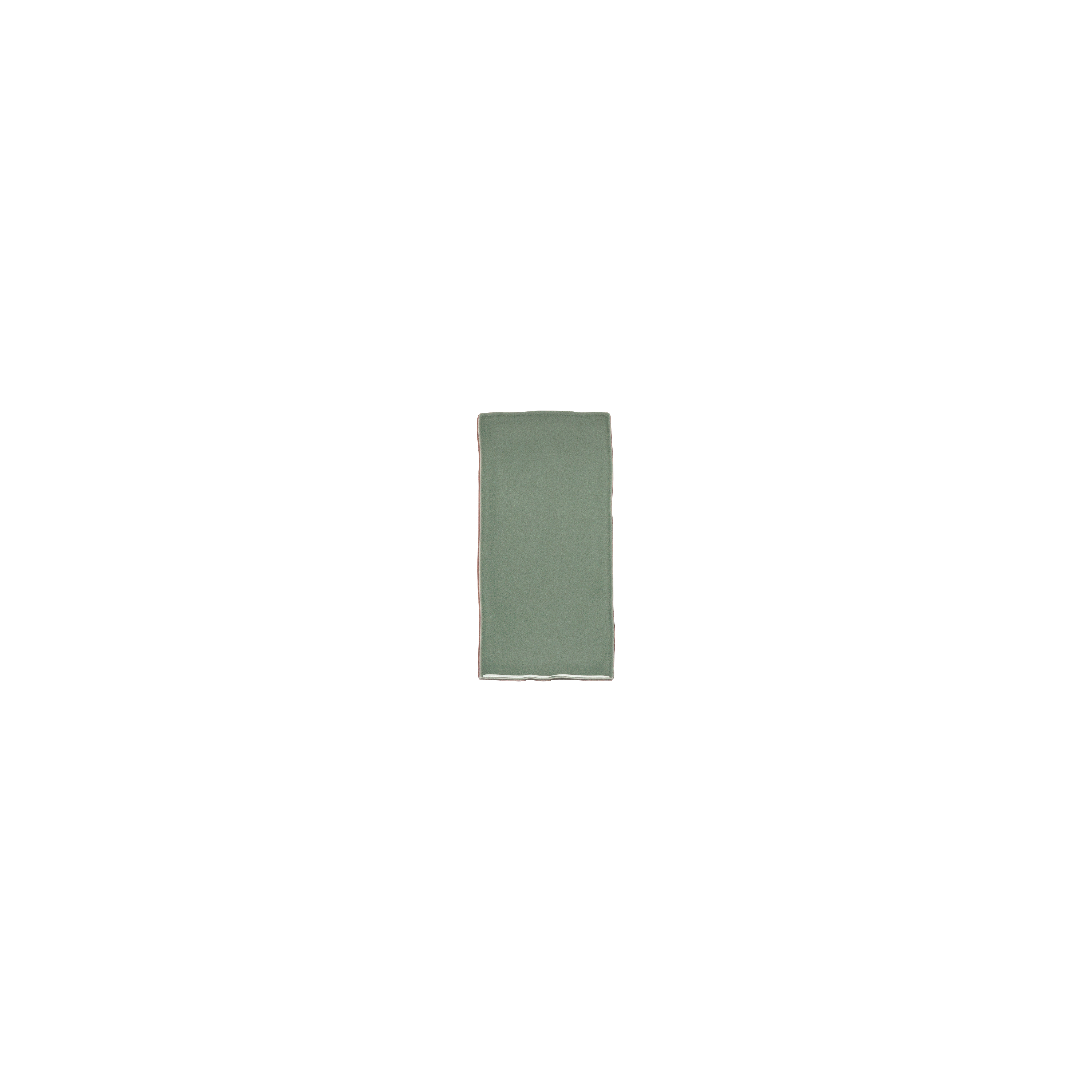 Tropea Natural Edge Rectangle Tile - Eucalyptus Green (Sample)