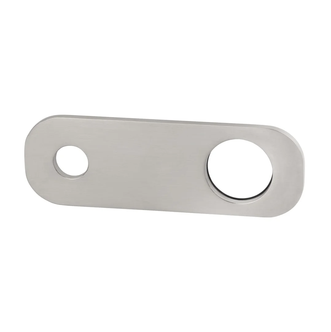Rounded Rectangle Mixer  amp  Spout Backplate - Brushed Nickel - Feature