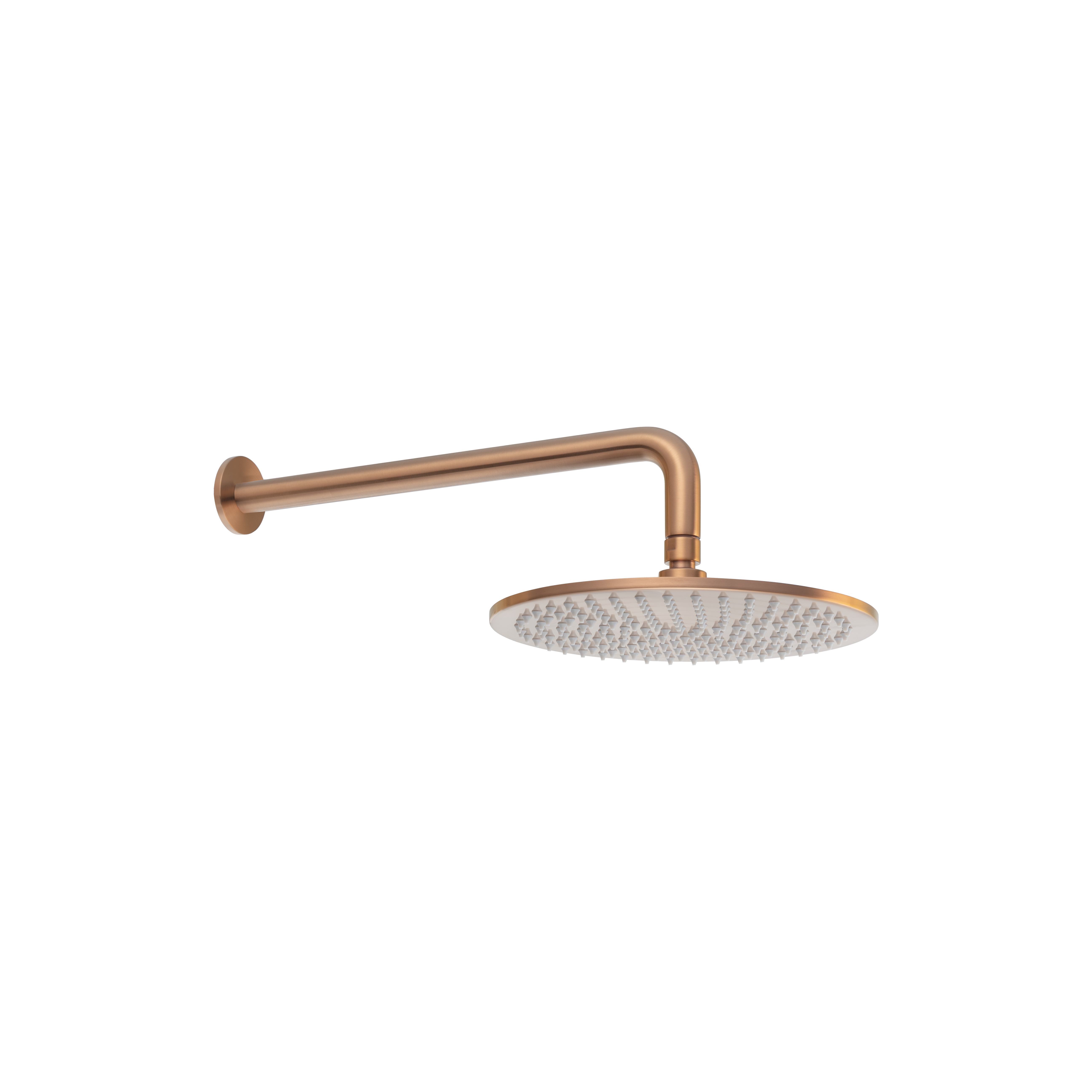 Shower Arm 400mm & Head Set - Brushed Copper