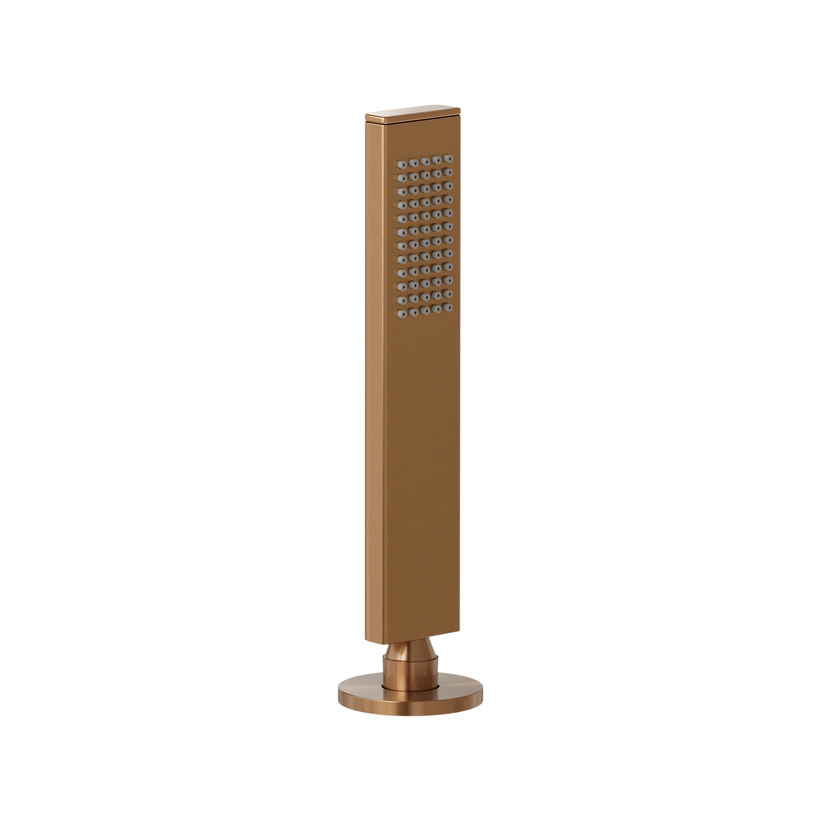 Deck Mounted Retractable Rounded Rectangle Hand Shower - Brushed Copper