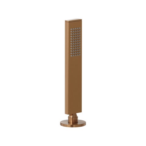 Deck Mounted Retractable Rounded Rectangle Hand Shower - Brushed Copper