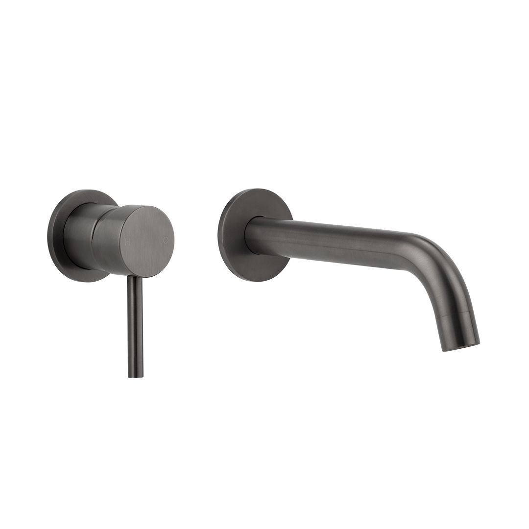 Sola Minimal Mixer & Spout Set - Brushed Gunmetal