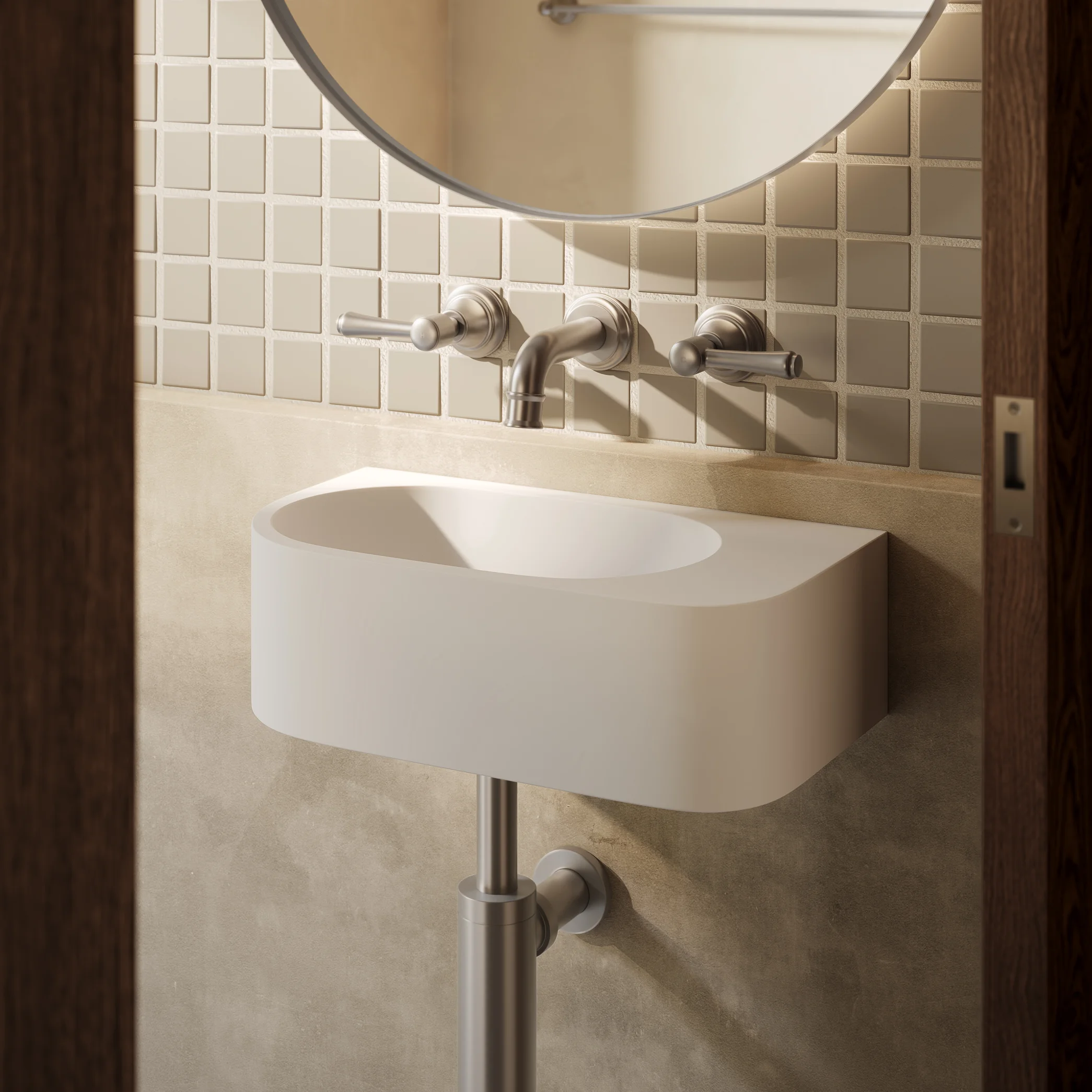 Kingsley Mini Wall Mounted Spout V1 BN
