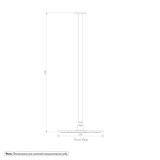 Shower Dropper Extended Round 600mm   Head Set - SPEC