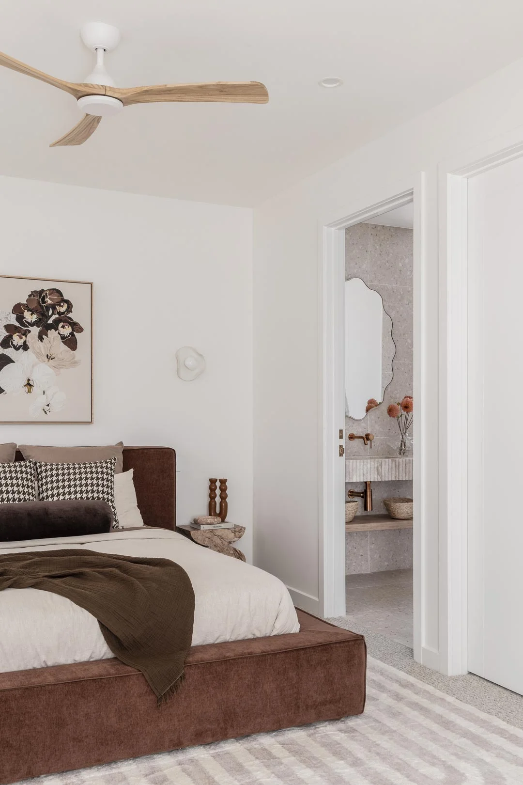sage and cove interor design chocolate bed frame