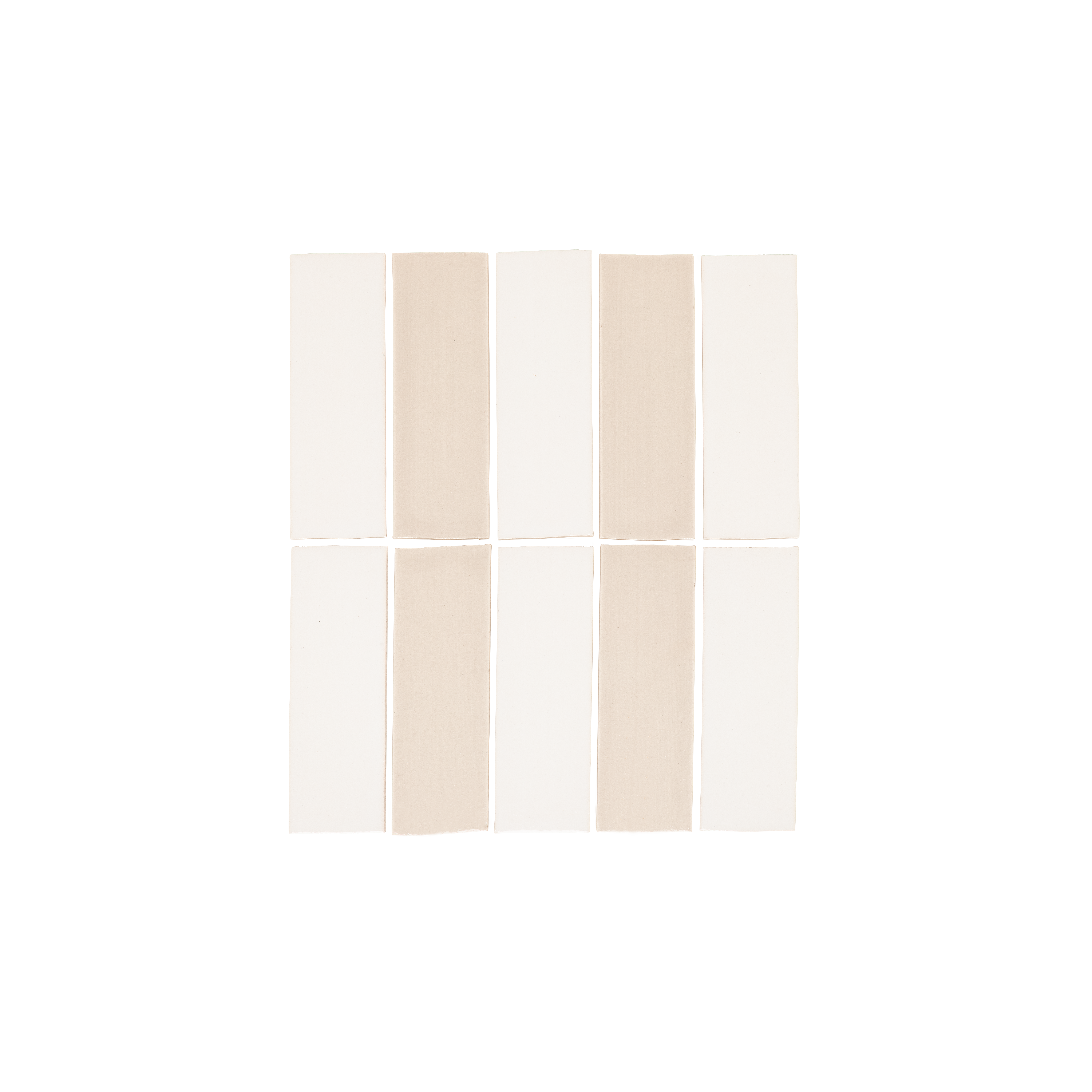 Rommani Zellige Striped Tiles - Pearl & Bone