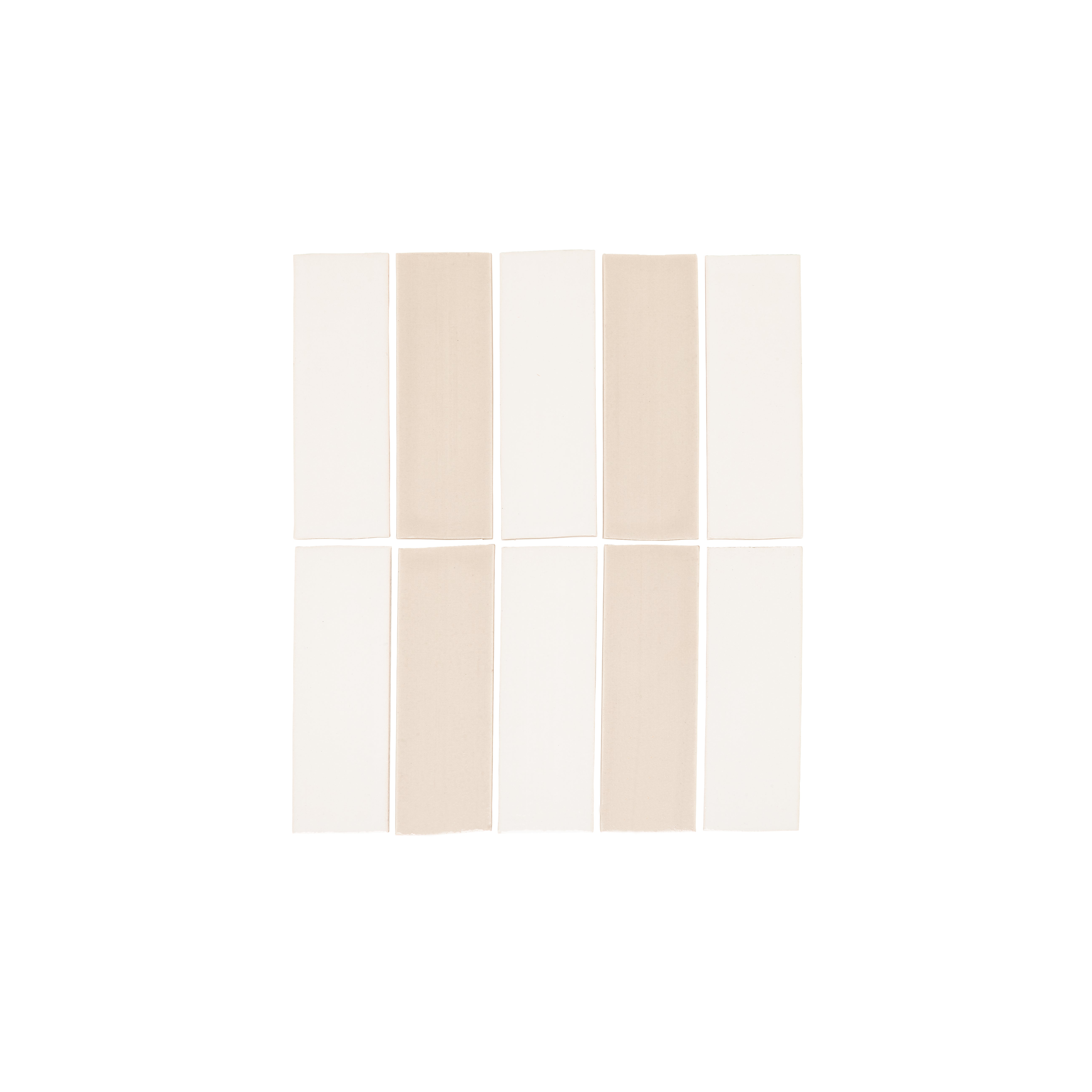 Rommani Zellige Striped Tiles - Pearl &amp;amp; Bone