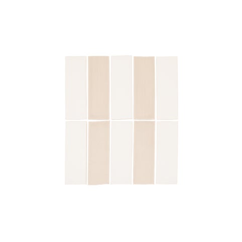 Rommani Zellige Striped Tiles - Pearl & Bone