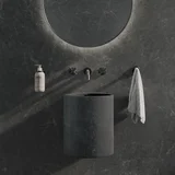 Front Angle Atelis Wall Mounted Basin Grey
