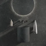 Front Angle Atelis Wall Mounted Basin Grey