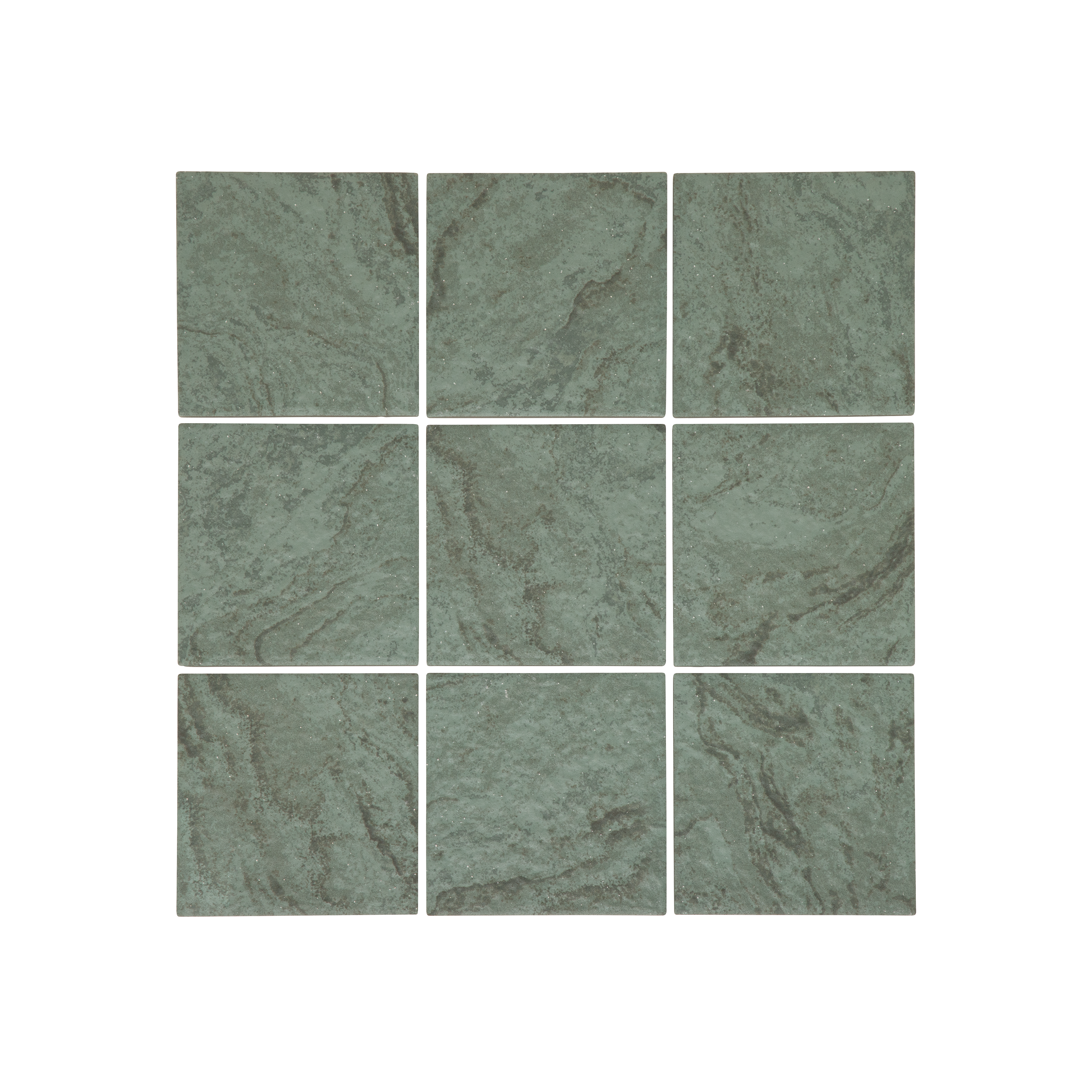 Sukabumi Large Square Pool Mosaic Tile - Jade Green