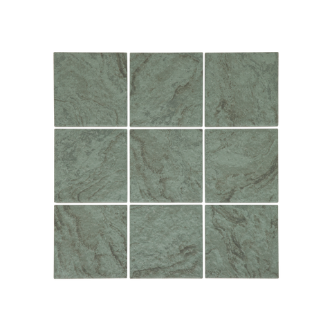 Sukabumi Large Square Pool Mosaic Tile - Jade Green