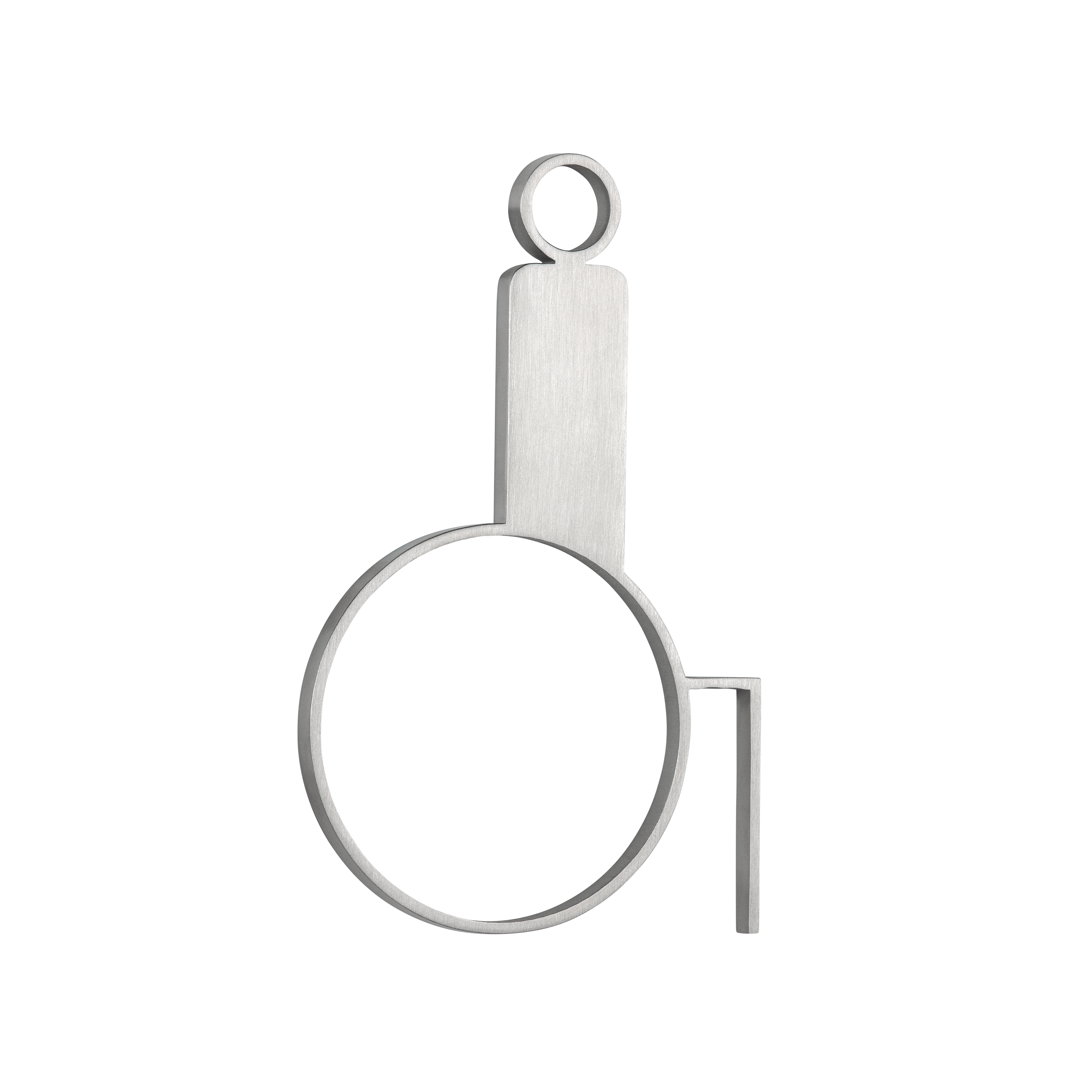 Accessible Restroom Sign - 120mm - Stainless Steel