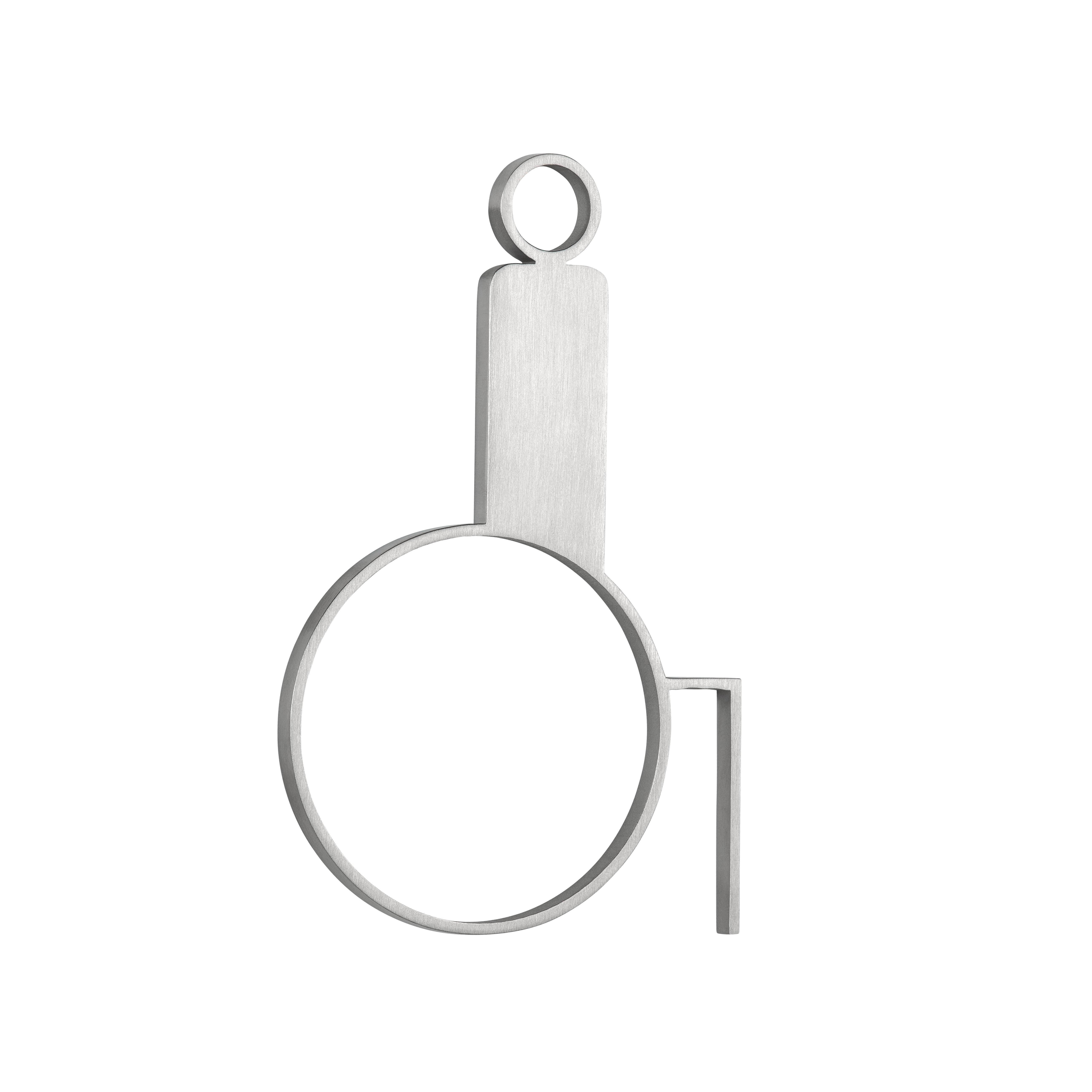 Accessible Restroom Sign - 120mm - Stainless Steel