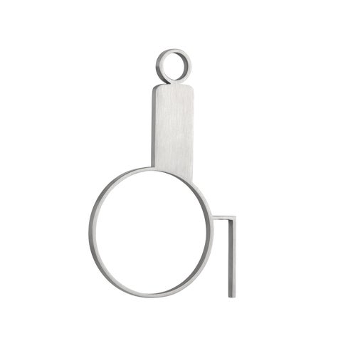 Accessible Restroom Sign - 120mm - Stainless Steel
