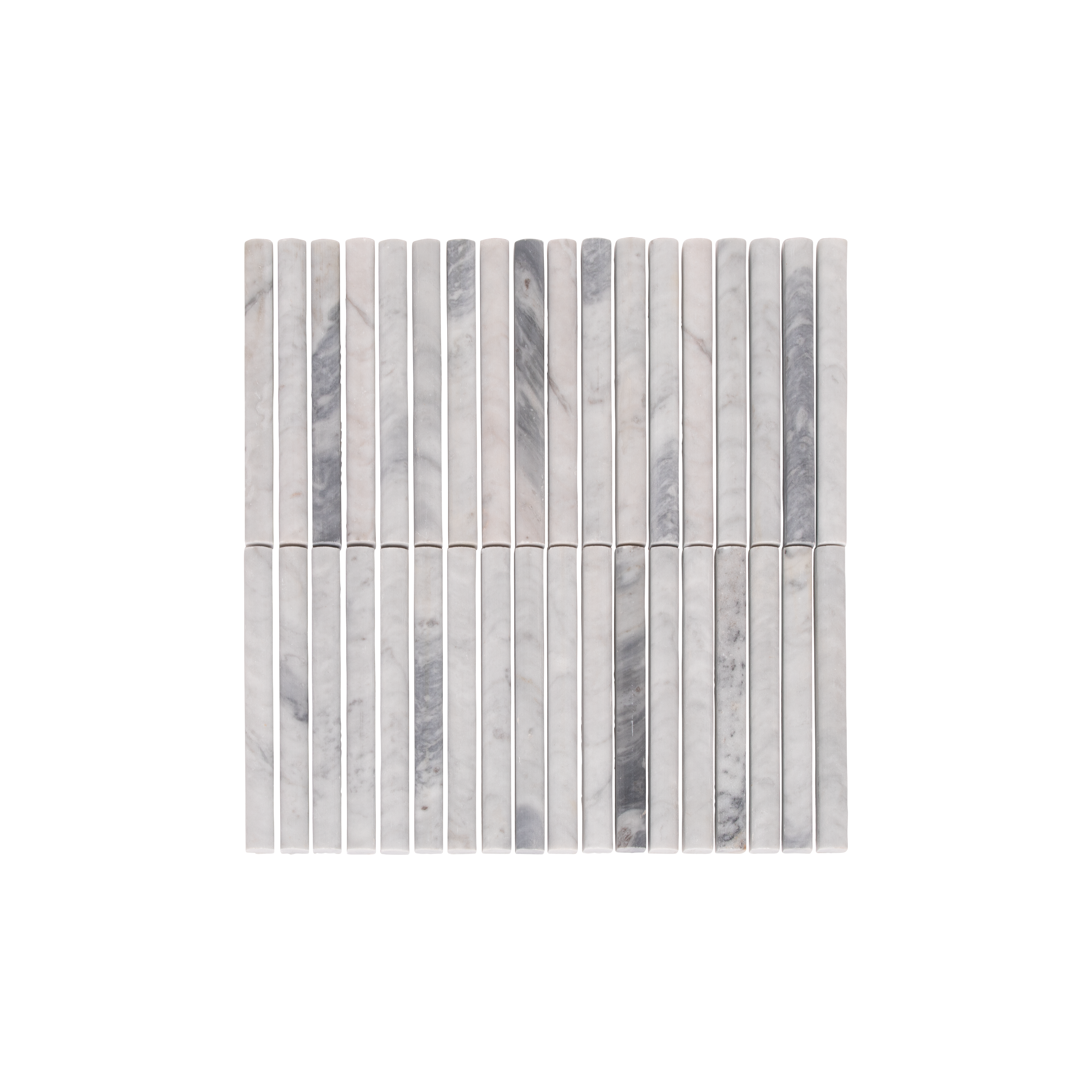 Okawa Rounded Finger Mosaic Tile - Grey Marble
