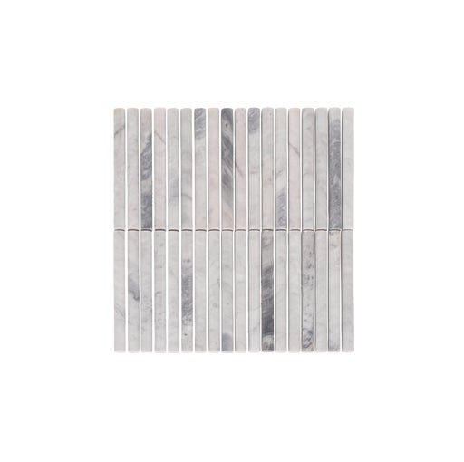 Okawa Rounded Finger Mosaic Tile - Grey Marble